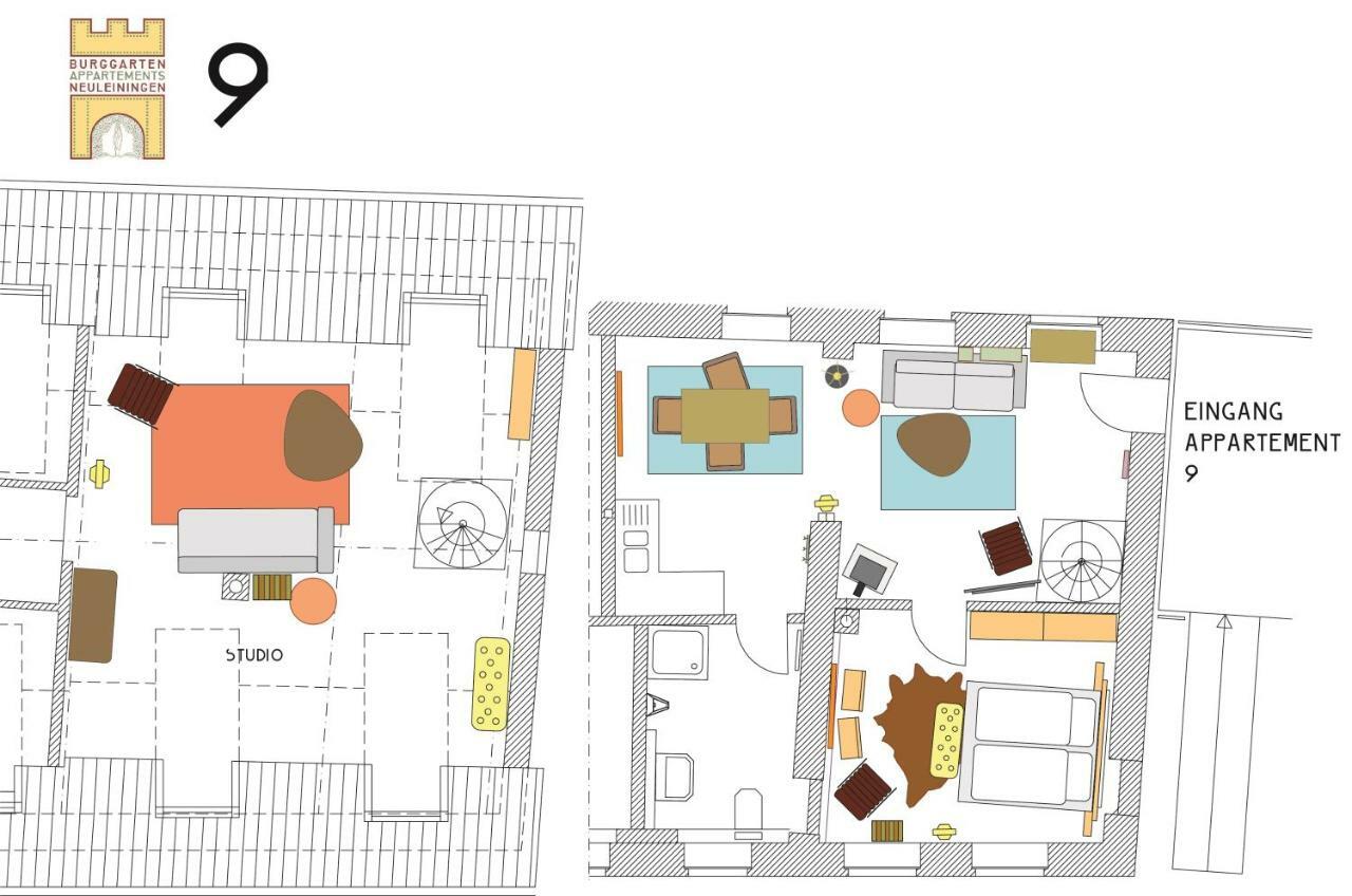 Burggarten Appartements 诺伊莱宁恩 外观 照片